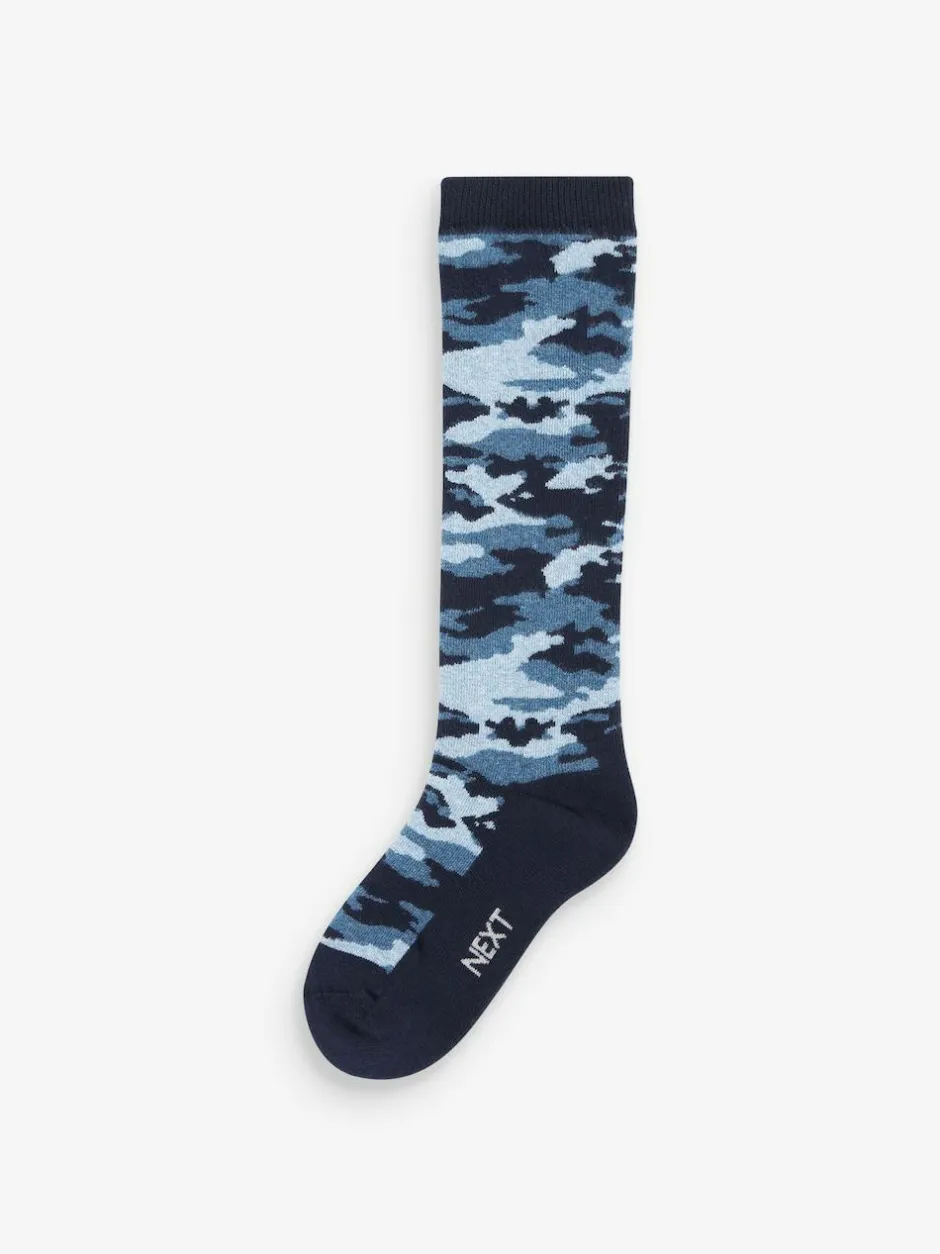 Next Grey/Blue Camouflage Welly Socks 2 Pack Sale