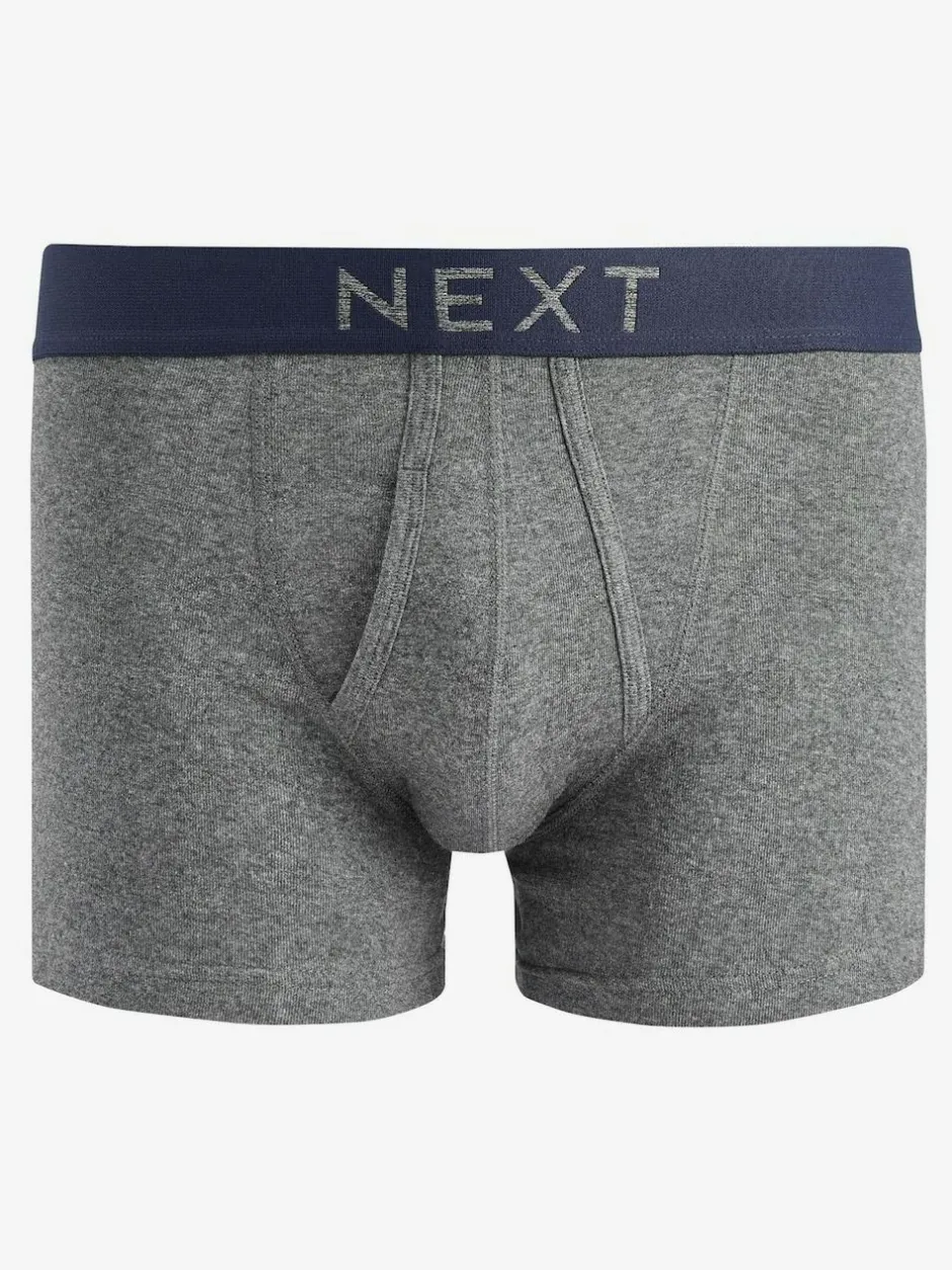 Next 10 pack A-Front Pure 100% Cotton Boxers Grey/Navy Sale