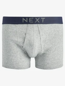 Next 10 pack A-Front Pure 100% Cotton Boxers Grey/Navy Sale