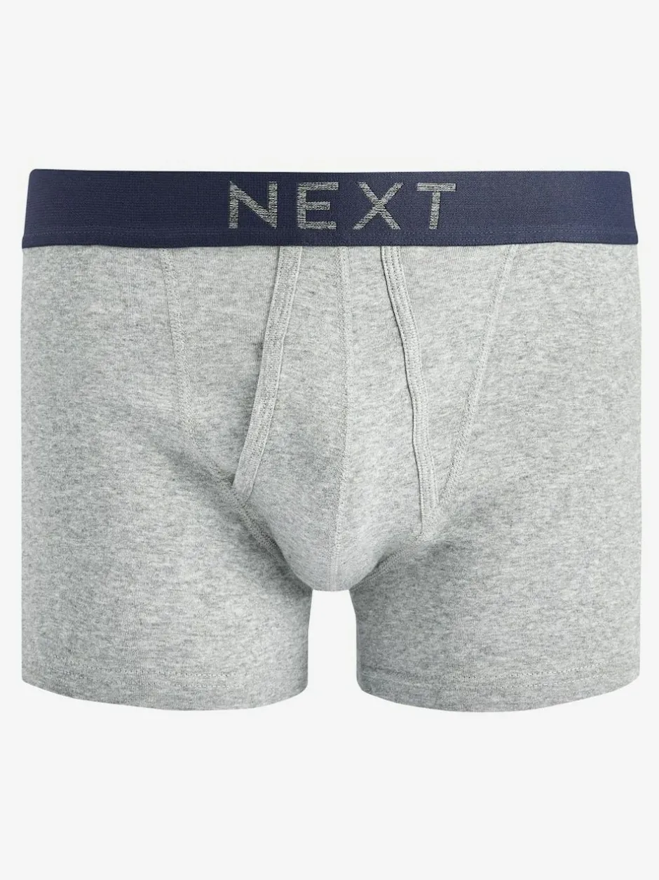 Next 10 pack A-Front Pure 100% Cotton Boxers Grey/Navy Sale
