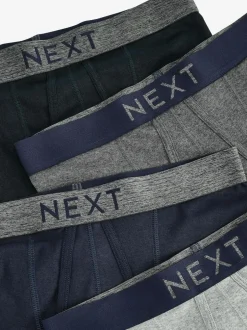 Next 10 pack A-Front Pure 100% Cotton Boxers Grey/Navy Sale