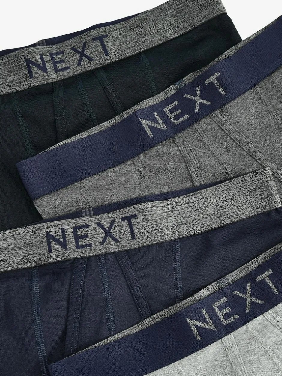 Next 10 pack A-Front Pure 100% Cotton Boxers Grey/Navy Sale