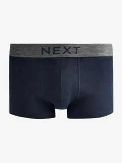 Next 4 pack Hipster 100% Cotton Boxers Grey/Navy Outlet