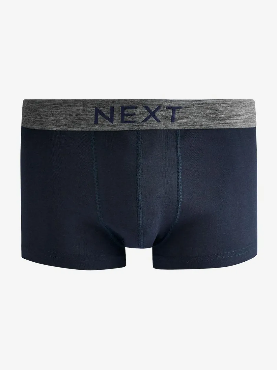 Next 4 pack Hipster 100% Cotton Boxers Grey/Navy Outlet