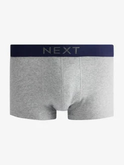 Next 4 pack Hipster 100% Cotton Boxers Grey/Navy Outlet