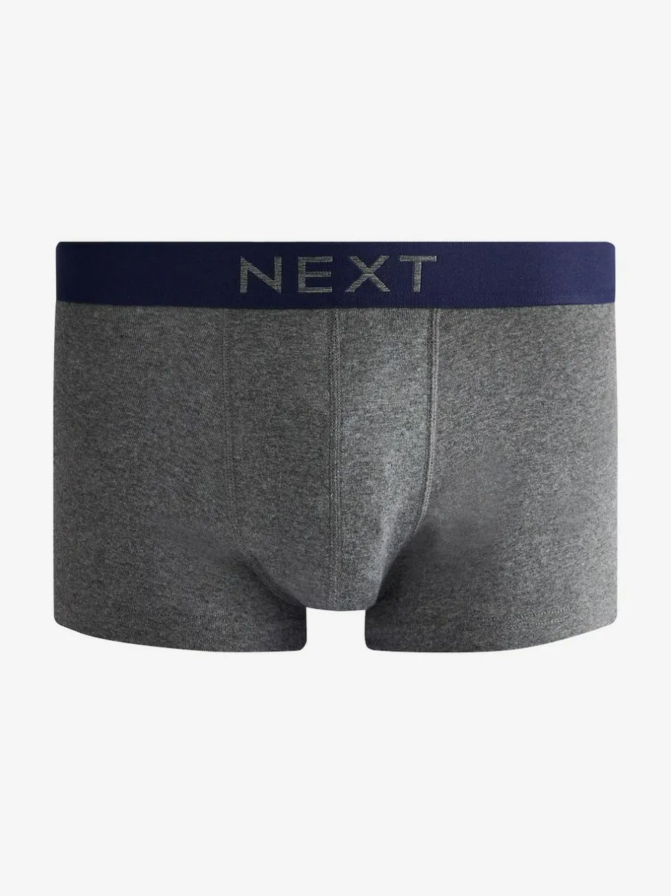 Next 4 pack Hipster 100% Cotton Boxers Grey/Navy Outlet