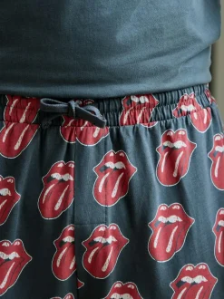 Next Grey/Red The Rolling Stones Short Sleeve Pyjamas Set Outlet