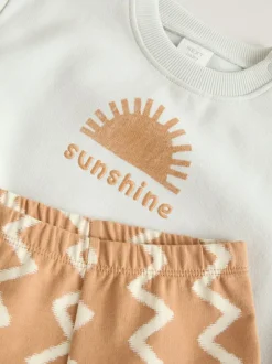 Next Grey/Rust Sun Sweat Top and Joggers Baby Set (0mths-2yrs) Outlet