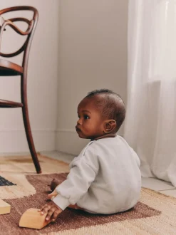 Next Grey/Rust Sun Sweat Top and Joggers Baby Set (0mths-2yrs) Outlet