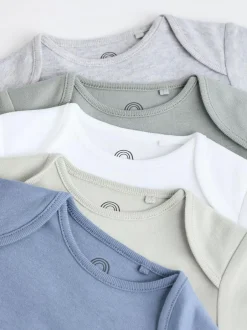Next Grey/White Short Sleeve Bodysuits 5 Pack Best