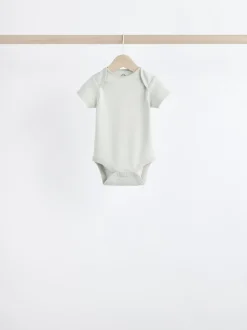 Next Grey/White Short Sleeve Bodysuits 5 Pack Best