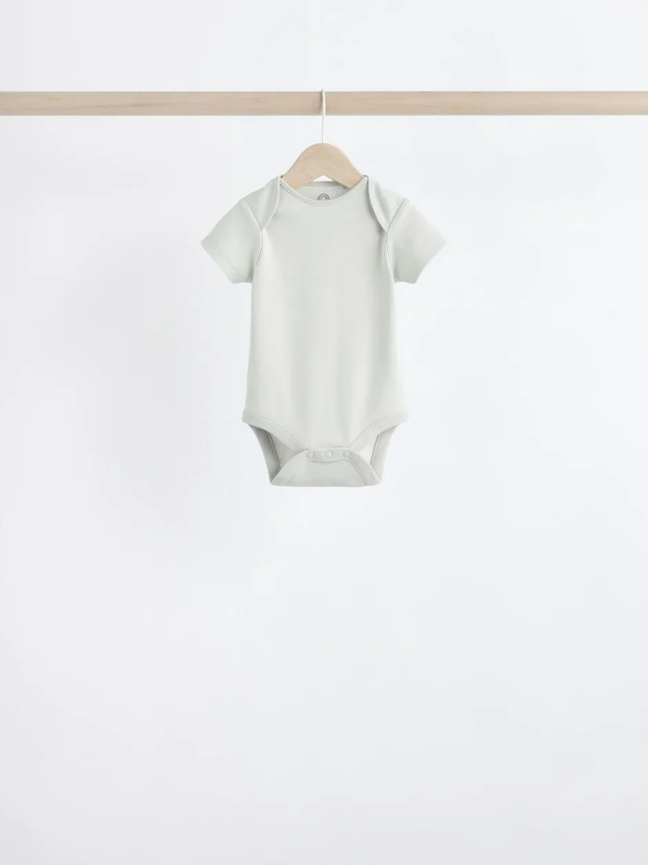 Next Grey/White Short Sleeve Bodysuits 5 Pack Best
