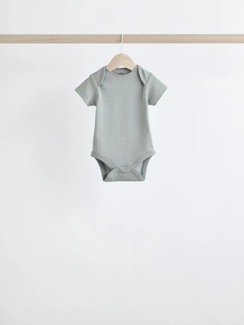 Next Grey/White Short Sleeve Bodysuits 5 Pack Best