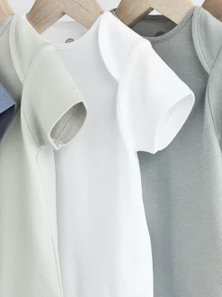 Next Grey/White Short Sleeve Bodysuits 5 Pack Best
