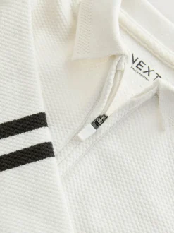 Next Long Sleeve Polo Shirt And Joggers Set (3mths-7yrs) Grey/White Zip Sale