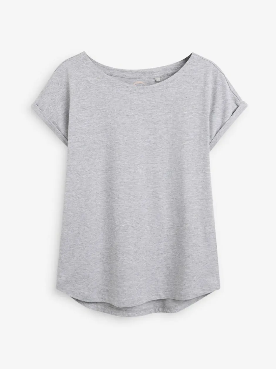 Next Cap Sleeve T-Shirts 5 Pack Grey/White/Black/Navy Blue/Khaki Green Sale