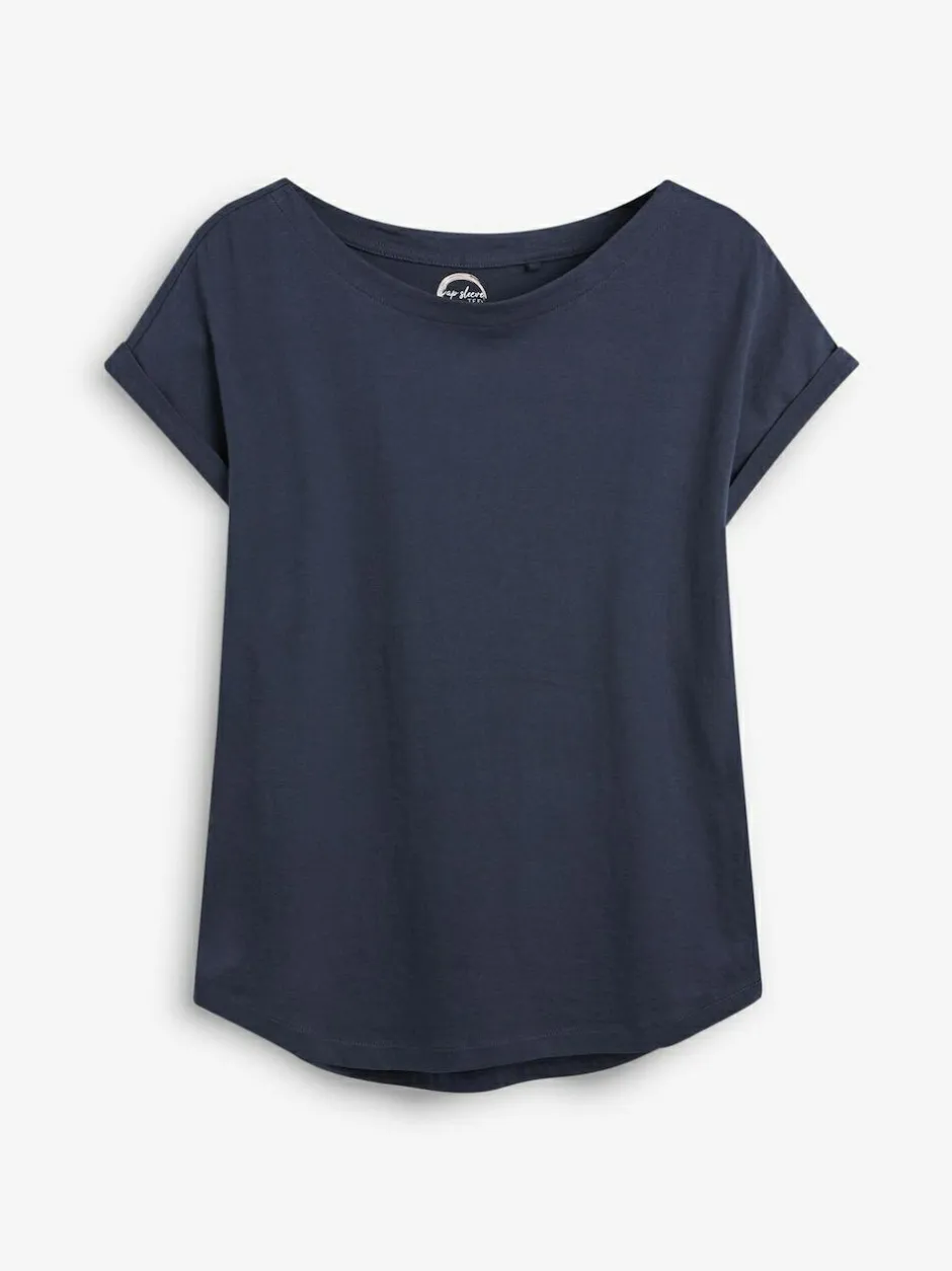 Next Cap Sleeve T-Shirts 5 Pack Grey/White/Black/Navy Blue/Khaki Green Sale