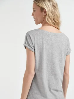 Next Cap Sleeve T-Shirts 5 Pack Grey/White/Black/Navy Blue/Khaki Green Sale
