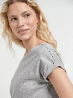 Next Cap Sleeve T-Shirts 5 Pack Grey/White/Black/Navy Blue/Khaki Green Sale