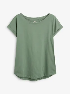 Next Cap Sleeve T-Shirts 5 Pack Grey/White/Black/Navy Blue/Khaki Green Sale