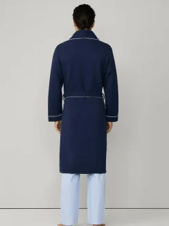 Hackett Blue Pure Cotton Waffle Robe Discount