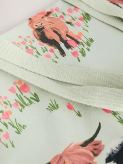 Next Hamish Highland Cow Cotton Shopper Bag Hot