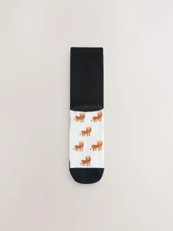 Next Hamish Highland Cow Footbed Ankle Socks 5 Pack