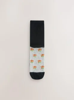 Next Hamish Highland Cow Footbed Ankle Socks 5 Pack