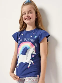 Harry Bear Grey Unicorn 100% Cotton Top And Short Set Hot