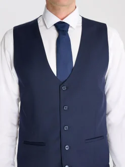 Harry Brown Raffi Slim Fit Suit Waistcoat Blue Best