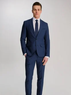 Harry Brown Slim Fit Suit Archie Melange Jacket Blue Hot