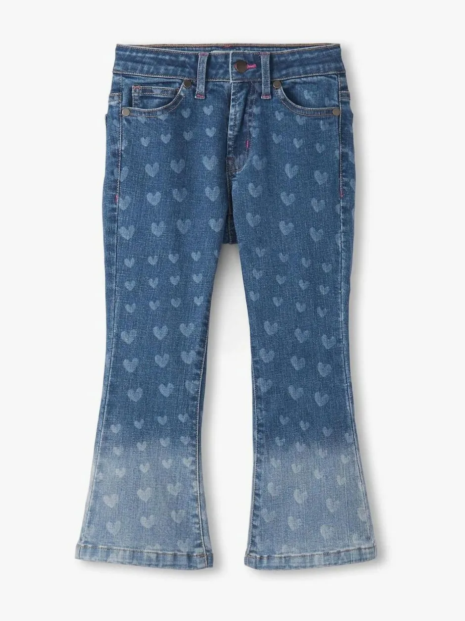 Hatley Blue Hearts Flared Leg Denim Jeans Online