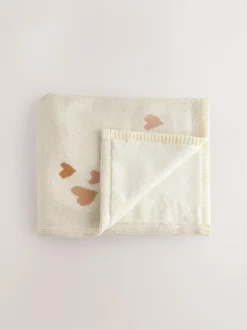 Next Knitted Baby Blanket Hearts