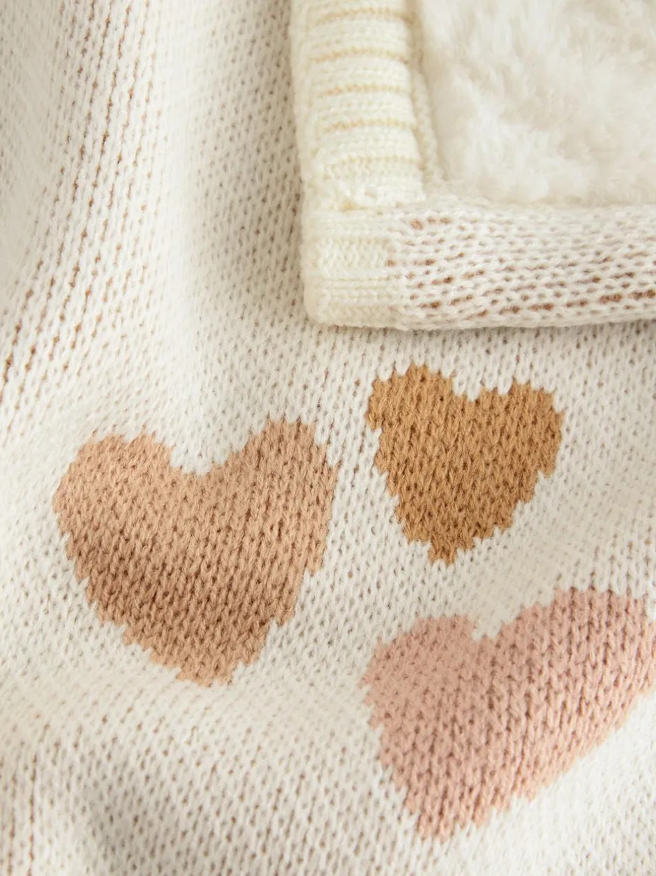 Next Knitted Baby Blanket Hearts
