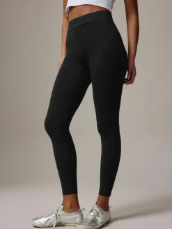 Next High Waist Black Full Length Leggings New