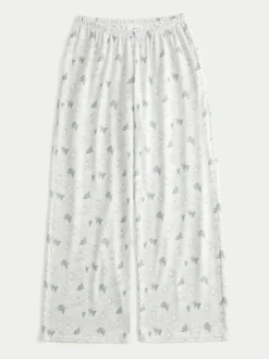 Hollister Cosy Wide leg White Pyjamas Bottoms Online