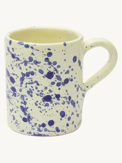 Hot Pottery Set of 4 Splatter Mugs Blueberry Best