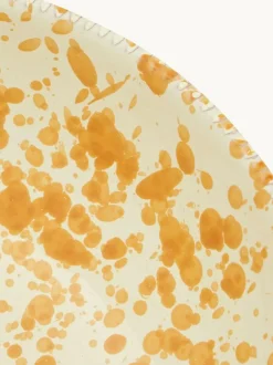Hot Pottery Set of 4 Splatter Pasta Bowls Burnt Orange Clearance