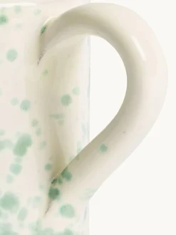 Hot Pottery Set of 4 Splatter Mugs Pistachio New