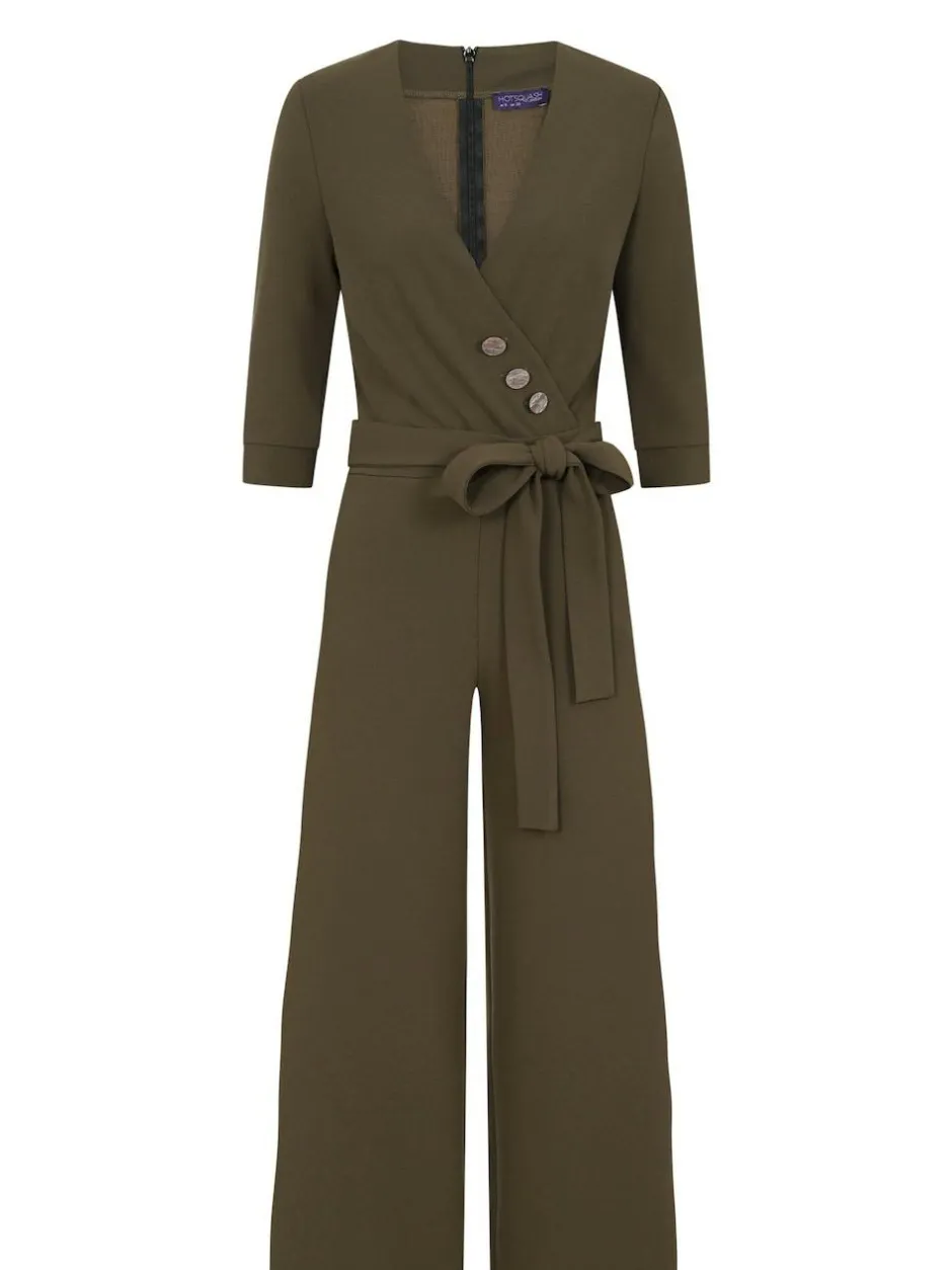 Hot Squash Green Smart Scuba Jumpsuit with Buttons Best