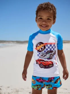 Next Rash Vest and Swim Shorts Set (3mths-7yrs) Hot Wheels Sale