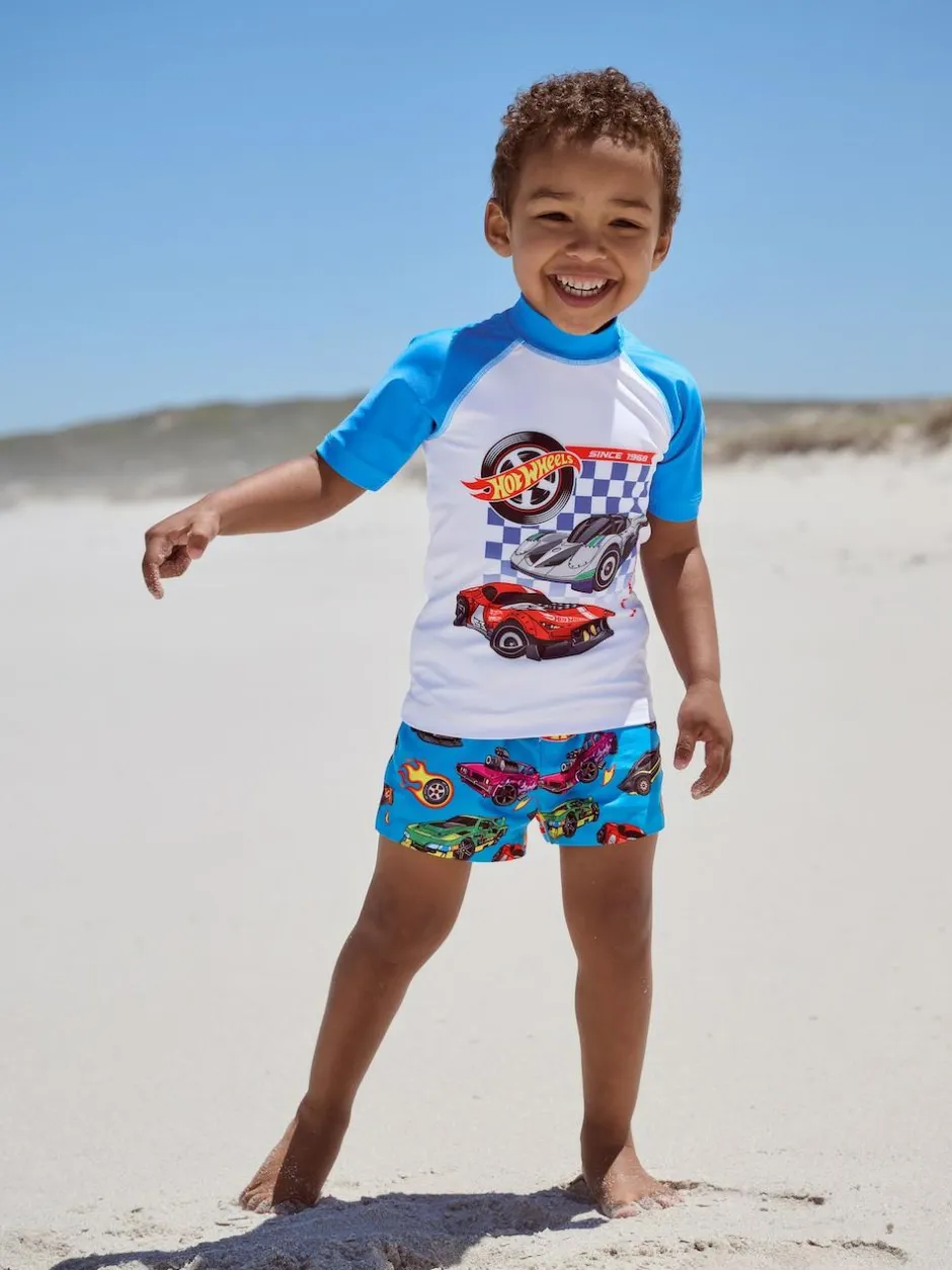 Next Rash Vest and Swim Shorts Set (3mths-7yrs) Hot Wheels Sale