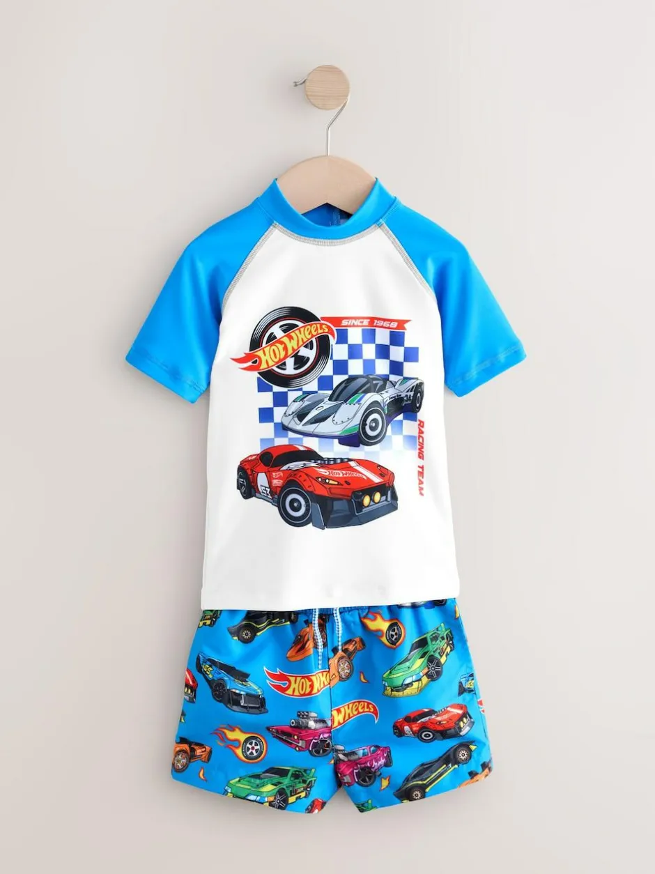 Next Rash Vest and Swim Shorts Set (3mths-7yrs) Hot Wheels Sale