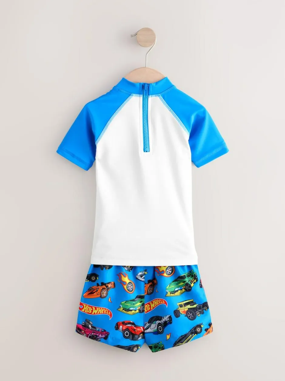 Next Rash Vest and Swim Shorts Set (3mths-7yrs) Hot Wheels Sale