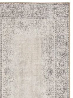 Hug Rug Natural and Grey British Made Washable Brocade Border Runner Sale