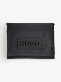 HUGO Black Logo Velcro Wallet New