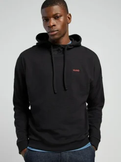 HUGO Waffle Hoodie Black Online