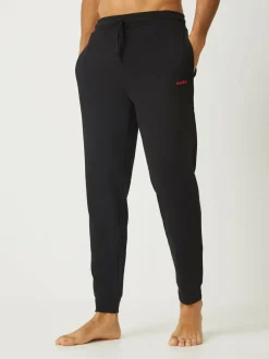HUGO Black Waffle Joggers Clearance