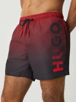 HUGO Red Gradient Swim Shorts Discount