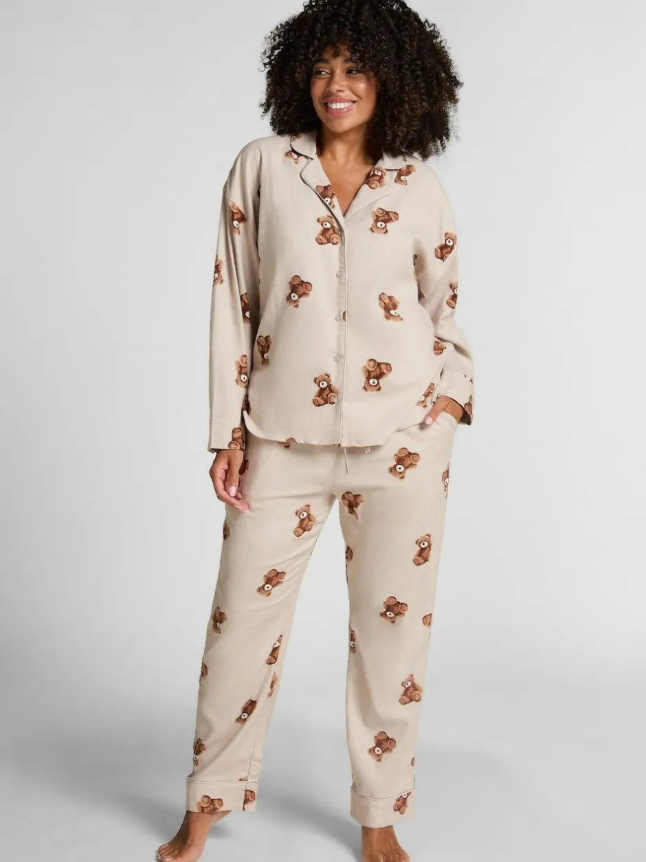 Hunkemoller Grey Flannel Straight Bear Joggers Discount